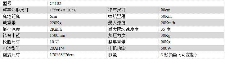 C4105電動塵推車-技術細節(jié)